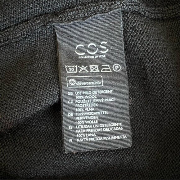 COS Black Long Sleeve Knit Sweater Dress - Picture 6 of 6